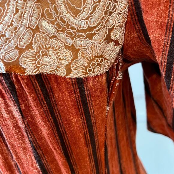 Anthropologie Medium Dress Boho Midi Embroidered Aratta Silent Journey RARE - Picture 15 of 15